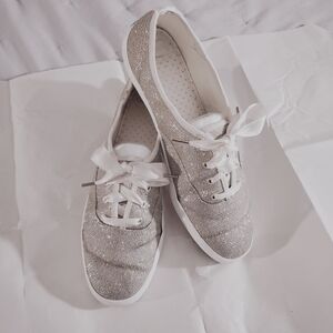 Kate Spade Keds Shimmery Light Gold Keds- Limited Edition 8.5US
